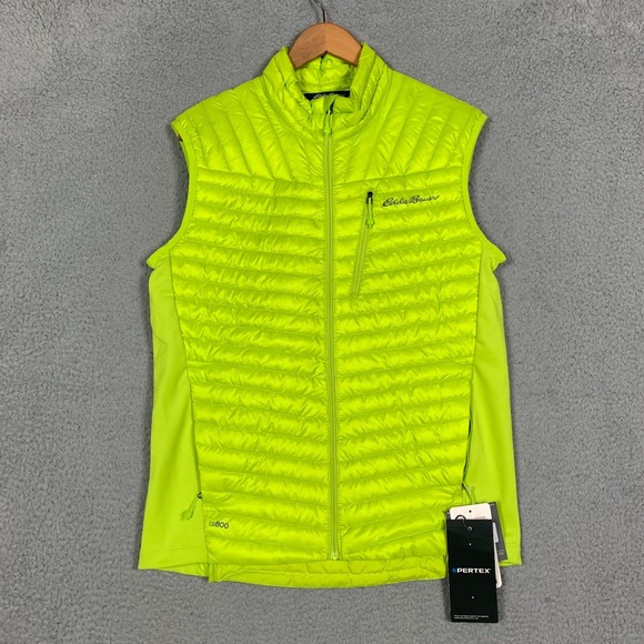 Eddie Bauer MicroTherm 2.0 Vest Men's Medium Green Down Pertex Quantum NWT $209‎